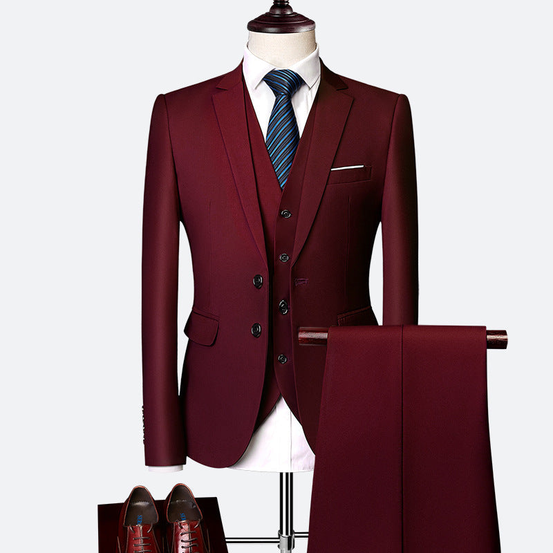 Men's Three-Piece Suit - Classic Formal Wear for Weddings and Events