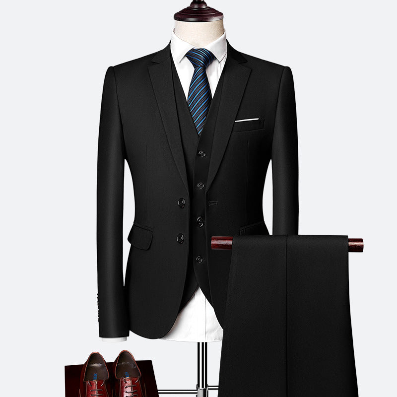 Men's Three-Piece Suit - Classic Formal Wear for Weddings and Events