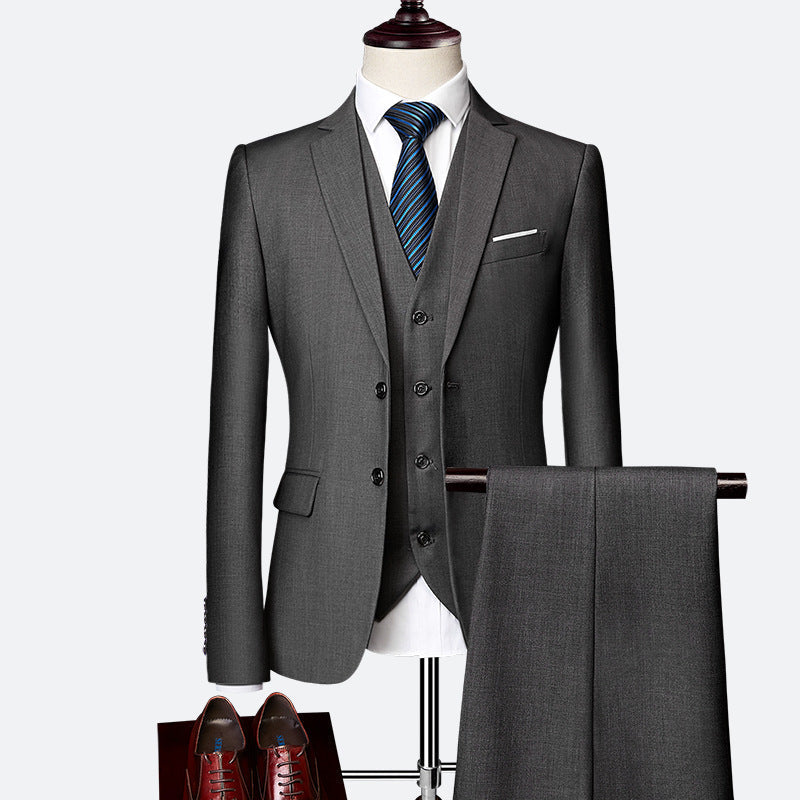 Men's Three-Piece Suit - Classic Formal Wear for Weddings and Events
