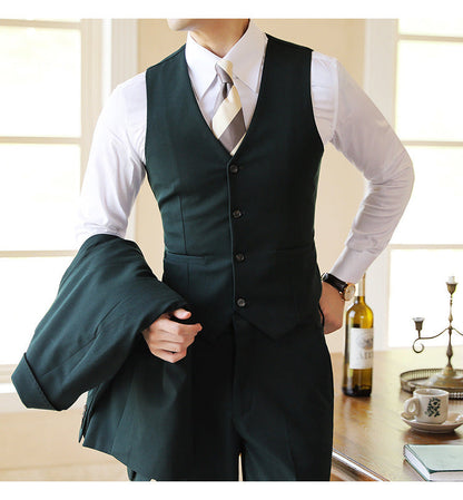 Men’s Three-Piece Formal Suit for Weddings & Events
