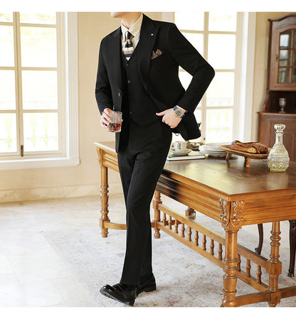 Men’s Three-Piece Formal Suit for Weddings & Events