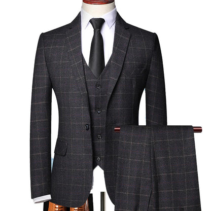 Men's Three-Piece Suit - Stylish Formal Attire
