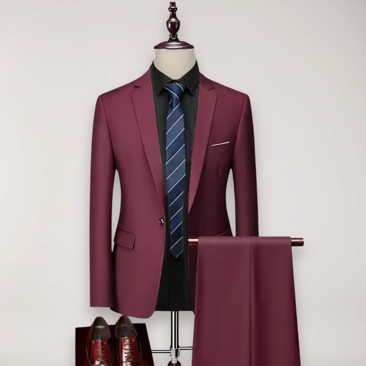 Men's Two-Piece Suit Set – Blazer and Trousers for Business and Formal Events