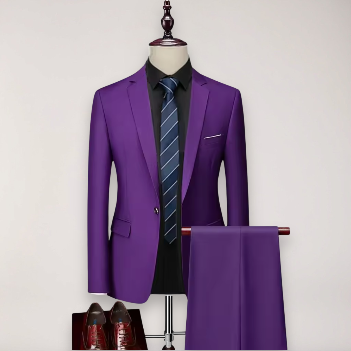 Men's Two-Piece Suit Set – Blazer and Trousers for Business and Formal Events