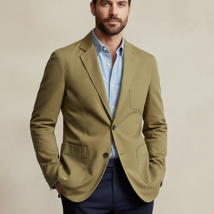 The Reykjavik Men’s Cotton Blazer Style Windbreaker with Pockets