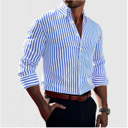 Chic Striped Cotton Shirt for Effortless Style