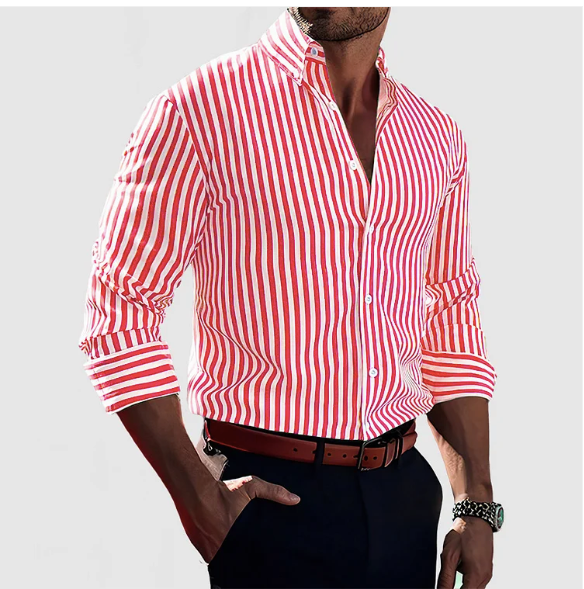 Chic Striped Cotton Shirt for Effortless Style