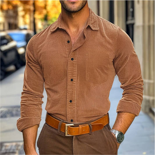 Cozy Corduroy Shirt for Fall and Winter Wear