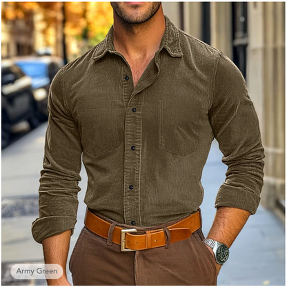 Cozy Corduroy Shirt for Fall and Winter Wear