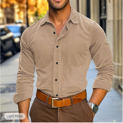 Cozy Corduroy Shirt for Fall and Winter Wear