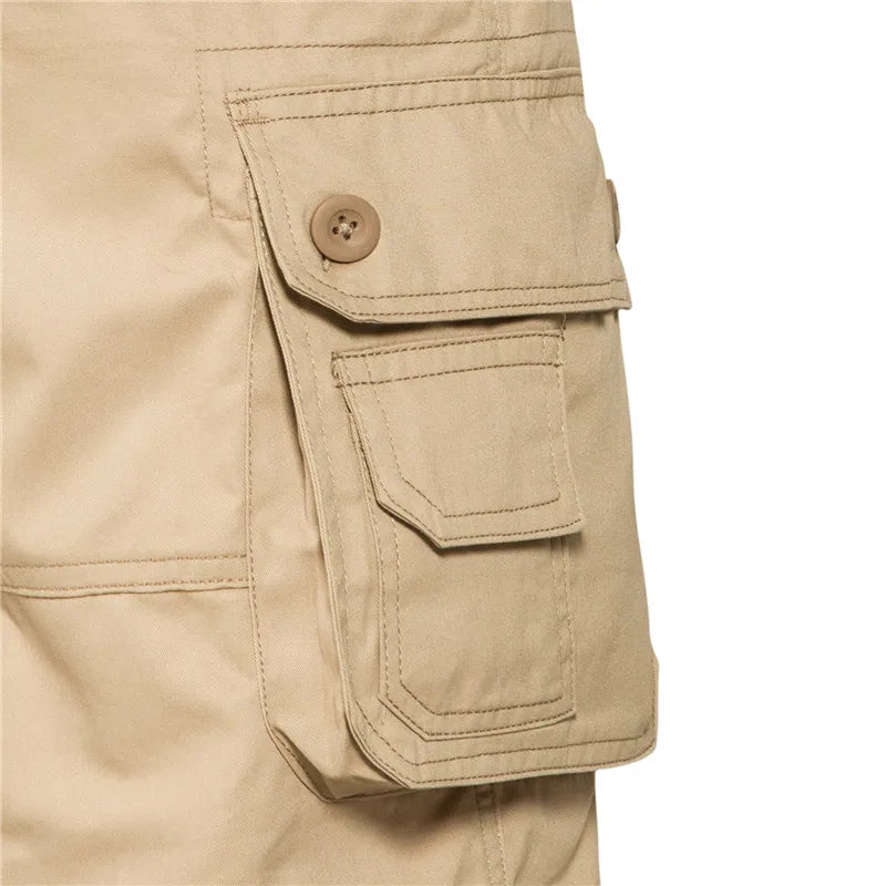 Men's Multi-Pocket Cargo Shorts for Outdoor Adventures