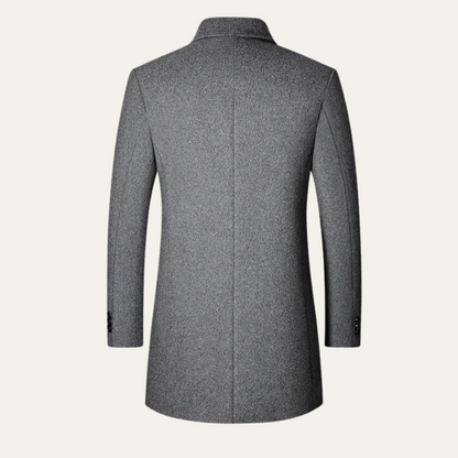 The Alderney Men's Elegant Warm Long Wool Blend Coat
