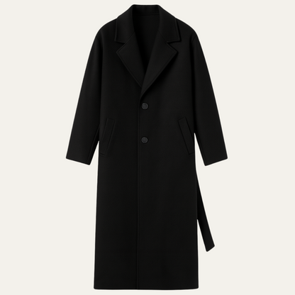 The Woolwich Men’s Smart Camel Wrap Wool Coat with Belt