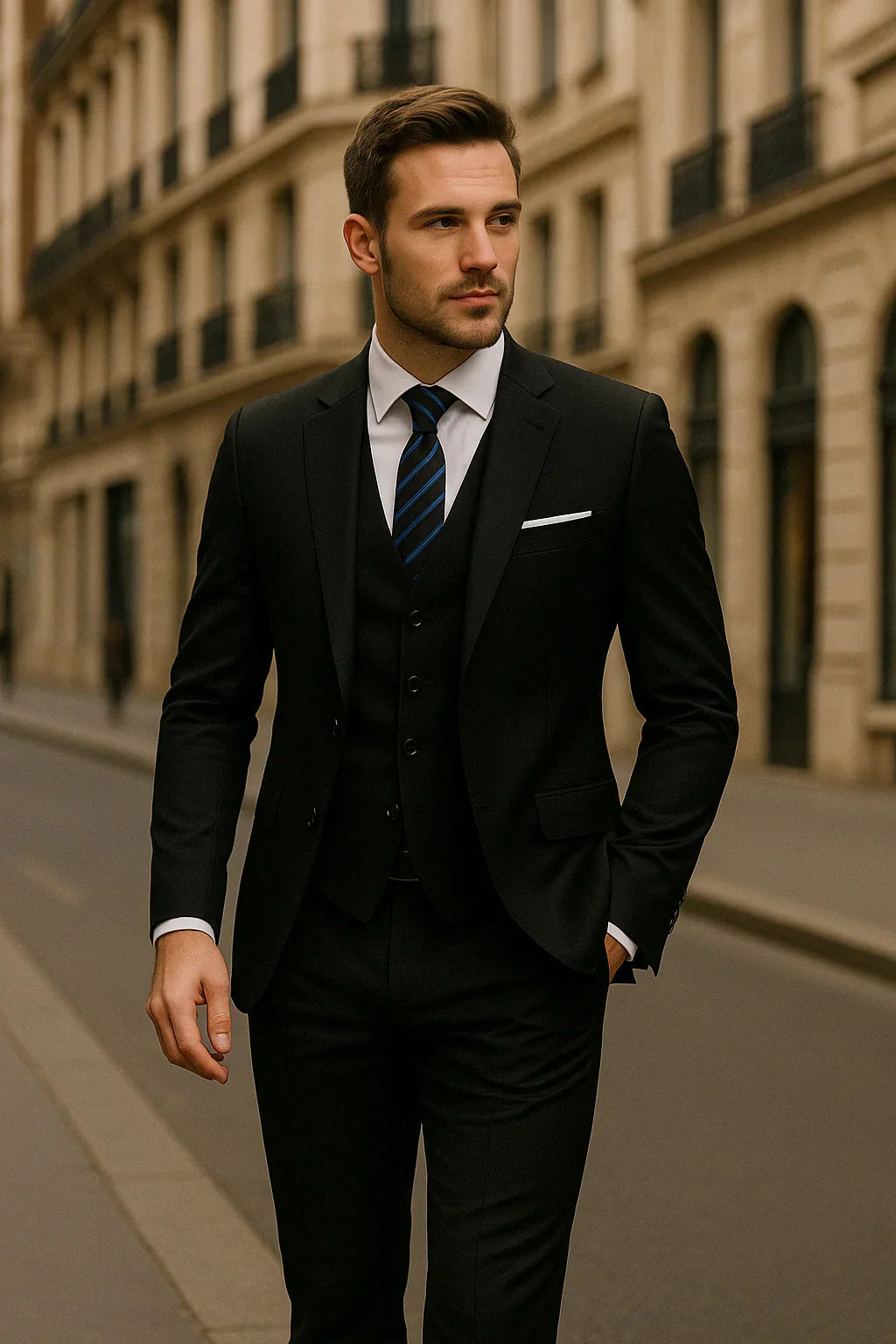 Men's Three-Piece Suit – Sleek Fit for Business & Events