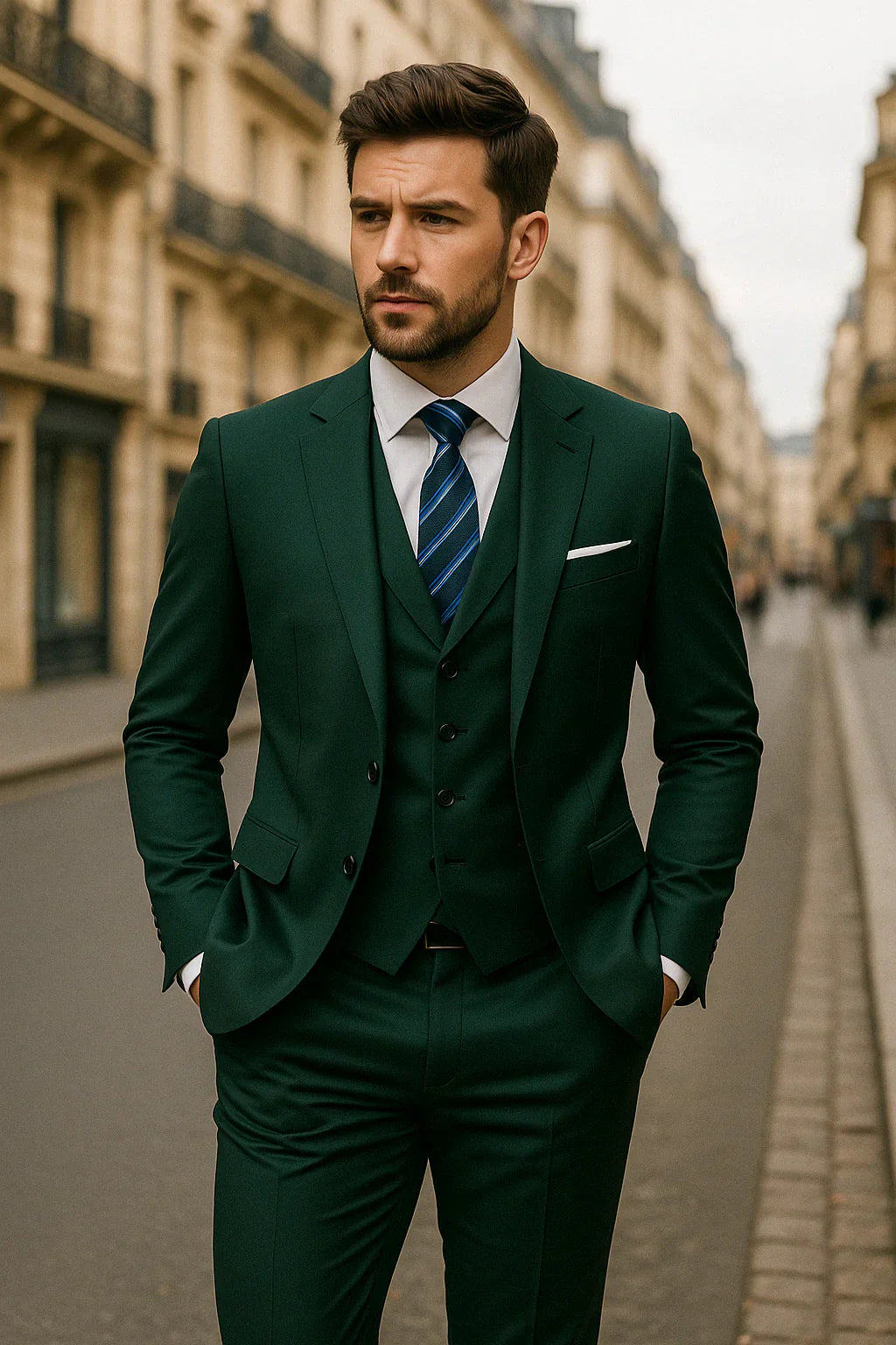 Men's Three-Piece Suit – Sleek Fit for Business & Events