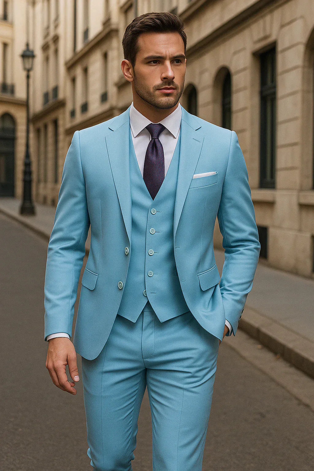 Men's Three-Piece Suit – Sleek Fit for Business & Events