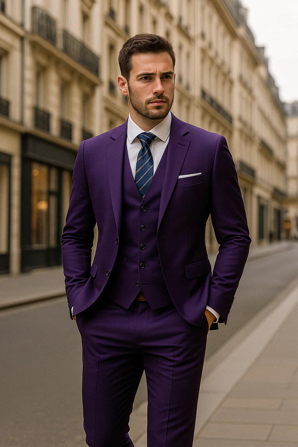 Men's Three-Piece Suit – Sleek Fit for Business & Events