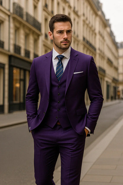 Men's Three-Piece Suit – Sleek Fit for Business & Events