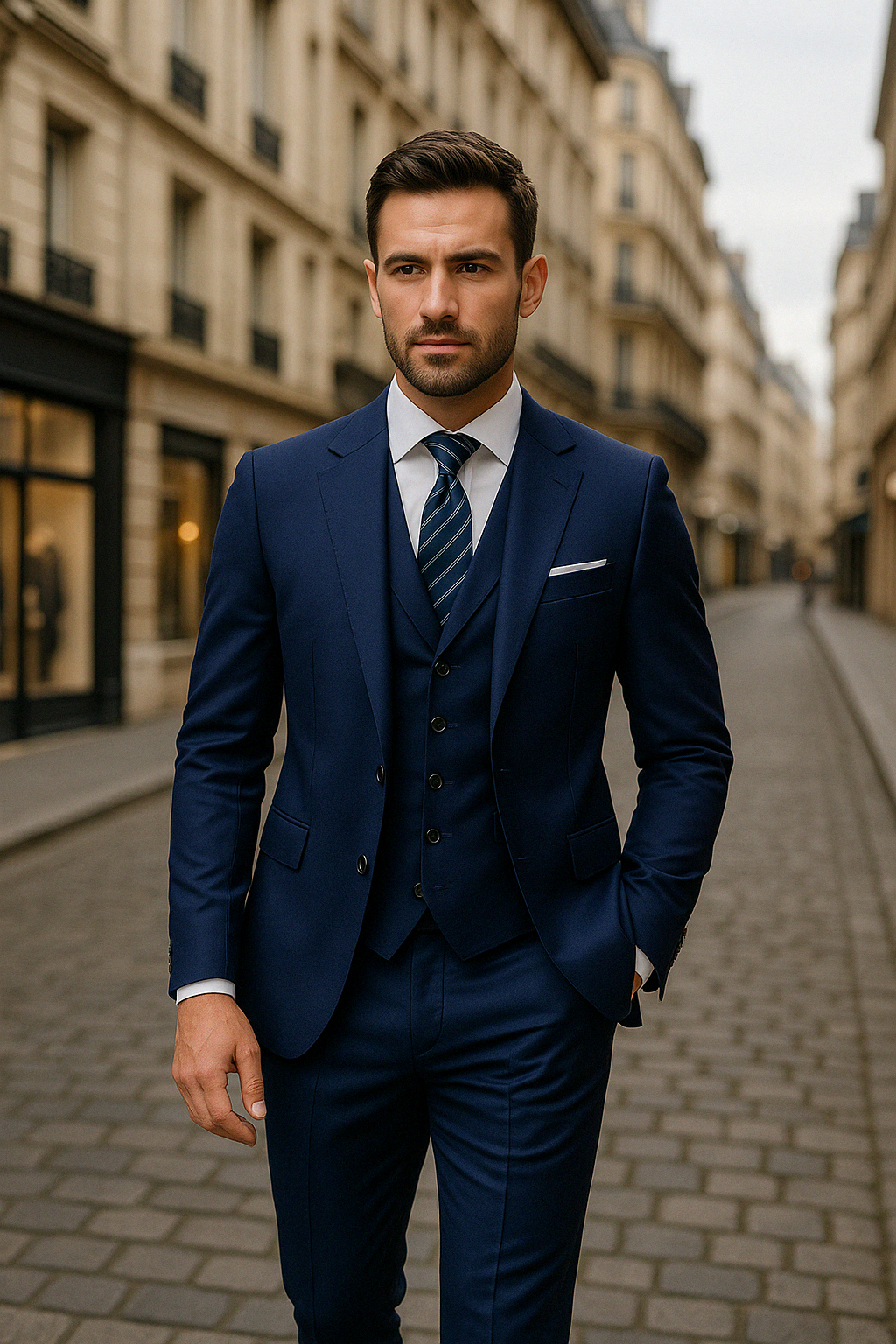 Men's Three-Piece Suit – Sleek Fit for Business & Events