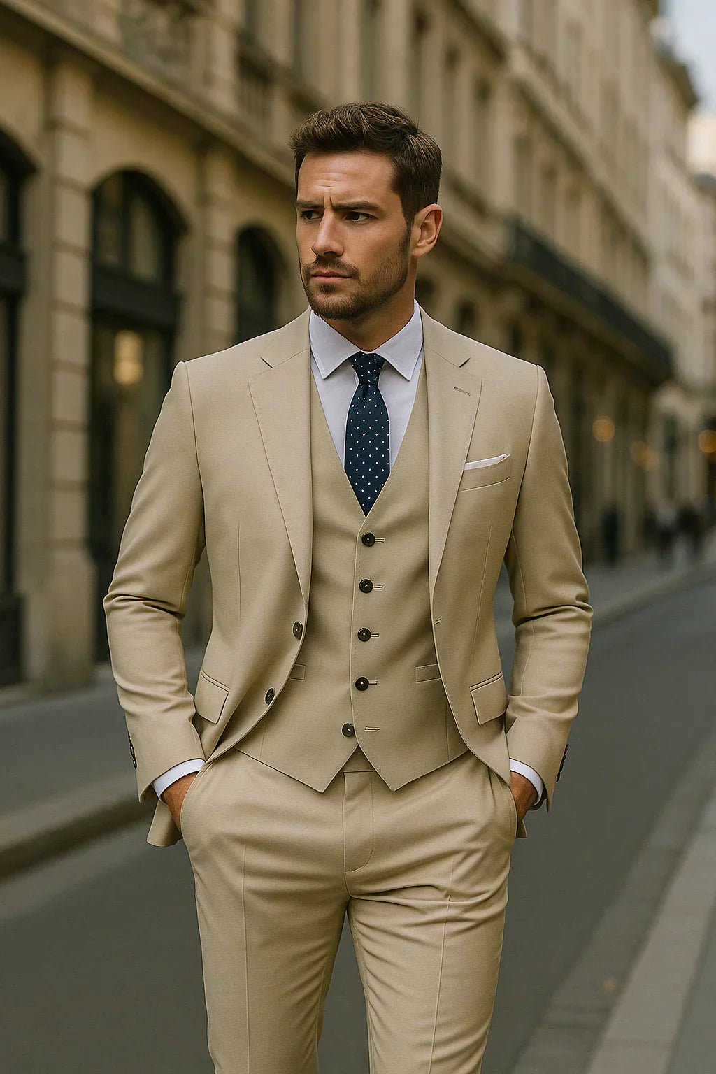 Men's Three-Piece Suit – Sleek Fit for Business & Events