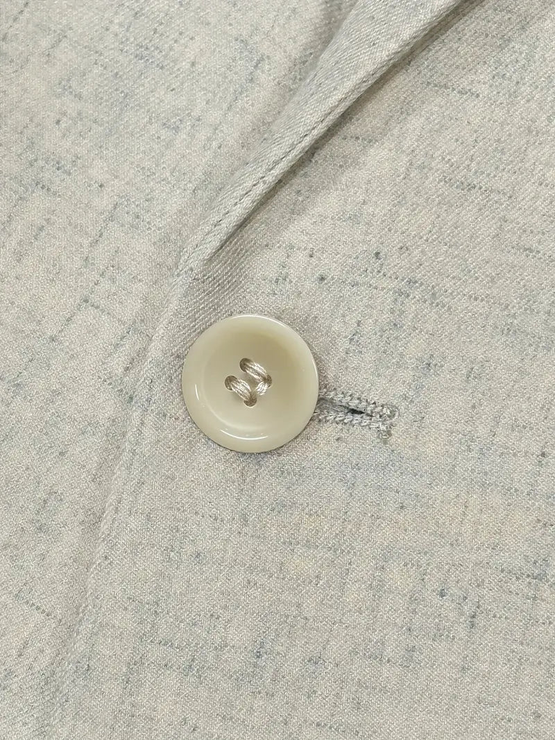 Men's Linen Blend Suit Set - Slim Blazer & Trousers for Formal Events