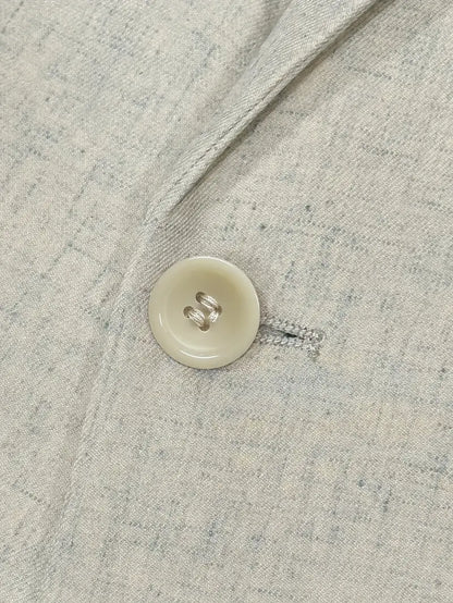 Men's Linen Blend Suit Set - Slim Blazer & Trousers for Formal Events