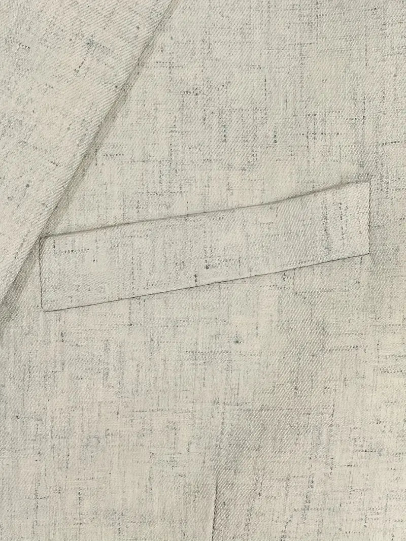 Men's Linen Blend Suit Set - Slim Blazer & Trousers for Formal Events