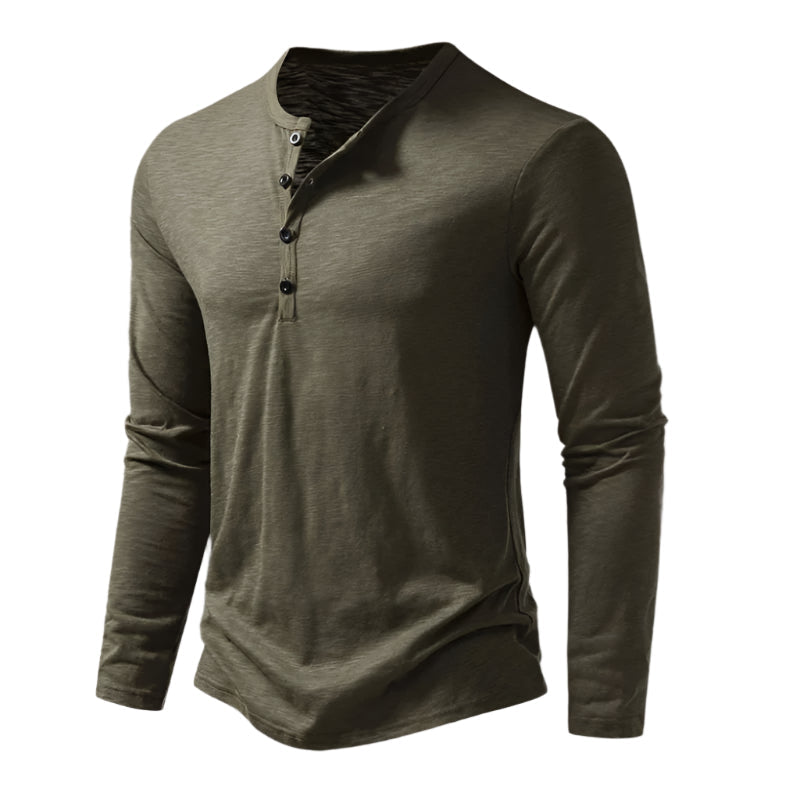 The Cromwell Long sleeve Cotton Polo for Men