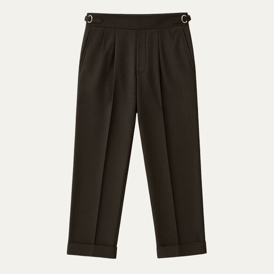 The Hensley Pleated Pants – High Waist Wool Blend for Men