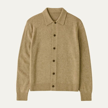 The Positano Elegant Knitted Cardigan for Men - Lapel Collar and Front Buttons