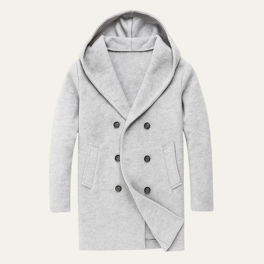 The Bonassola Men’s Double Breasted Hooded Trench Coat