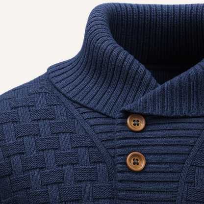 The Brighton Men’s Chunky Knit Sweater with Buttons