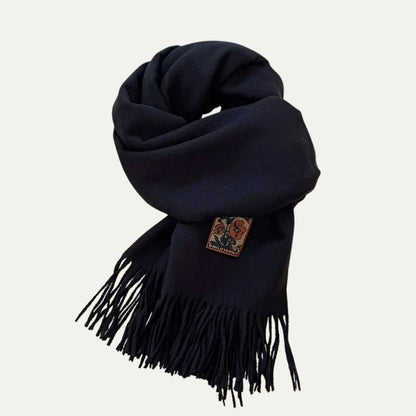 The Marais Cashmere Merino Scarf for Men - Black