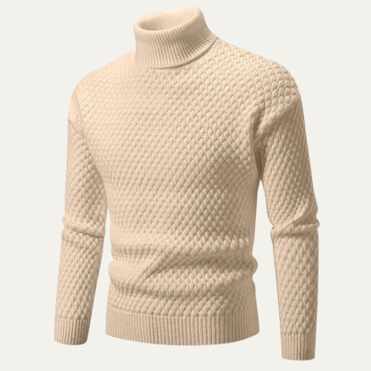 The Lavagna Men’s Thick Wool Knit Turtleneck Sweater