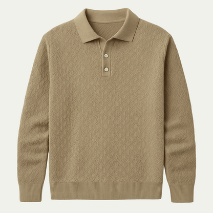 The Willowbrook Men’s Stylish Knit Polo Sweater