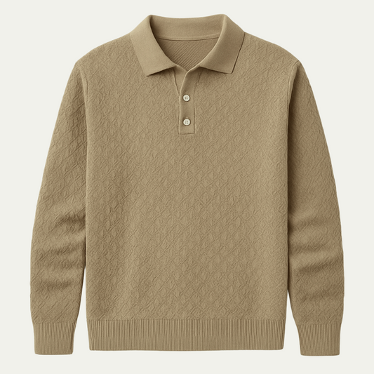 The Willowbrook Men’s Stylish Knit Polo Sweater
