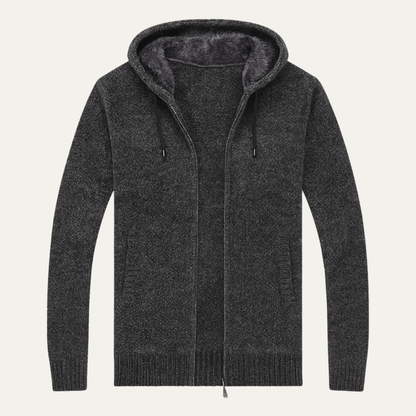The Sutherland Men’s Casual Knit Zip Up Hoodie Jacket