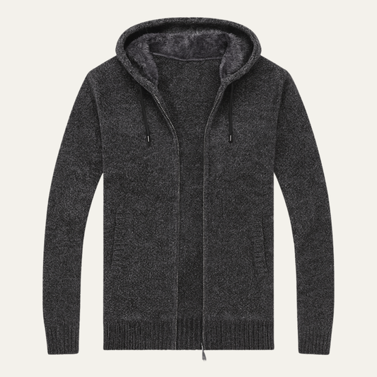 The Sutherland Men’s Casual Knit Zip Up Hoodie Jacket