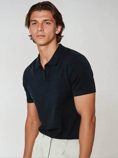 Chic Black Minimalist Polo for All Occasions