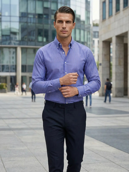 Hugo Striped Cotton Shirt for Smart-Casual Occasions