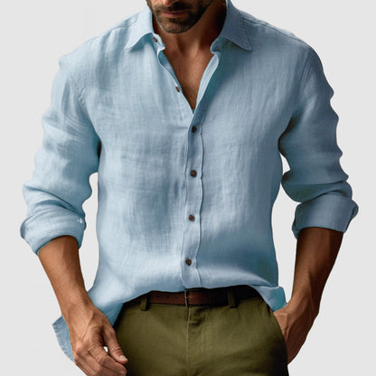 Classic Long Sleeve Linen Shirt for Everyday Wear