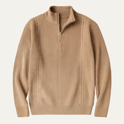 The Ashbury Men’s Stand Collar Half Zip Knit Sweater