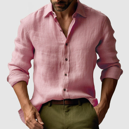 Classic Long Sleeve Linen Shirt for Everyday Wear