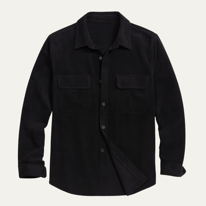 The Bellehurst Men's Lightweight Corduroy Button Up Shirt Jacket