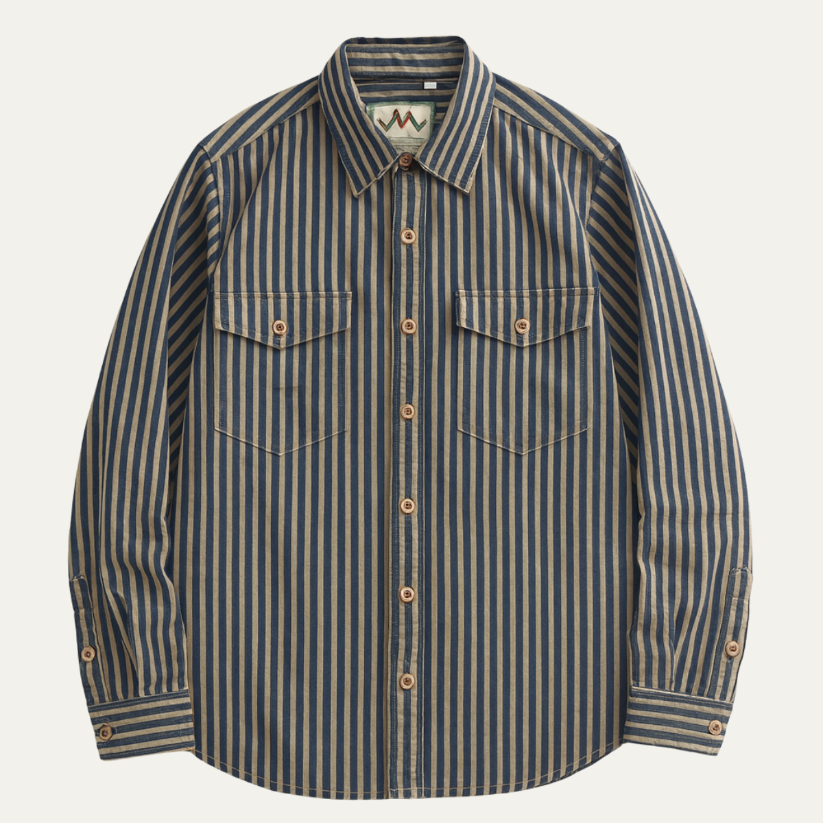 The Brookland Men’s Classic Striped Casual Button Down Shirt