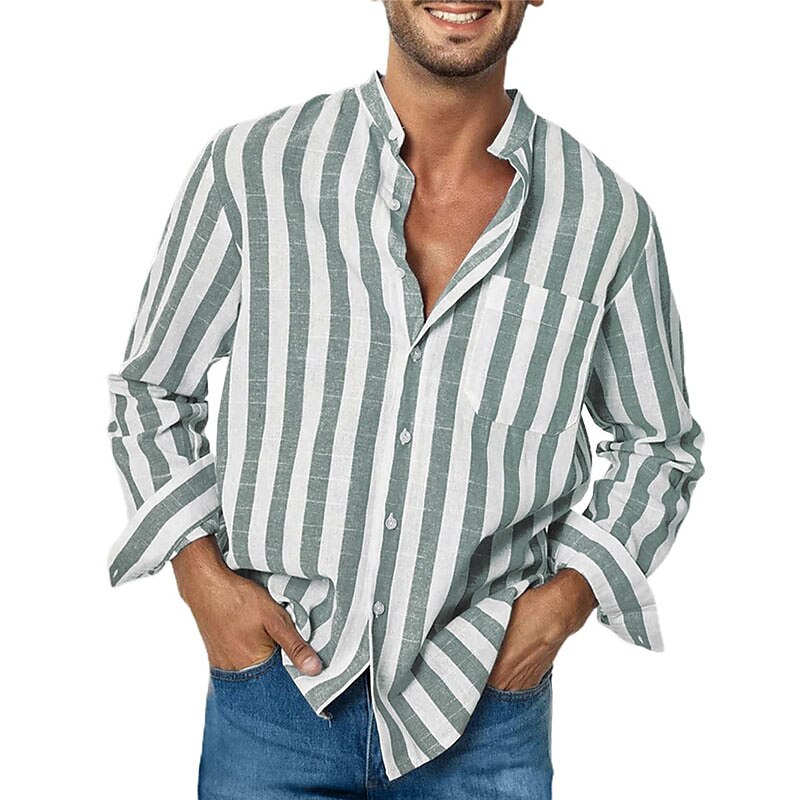 Classic Striped Cotton Shirt for Smart Casual Occasions