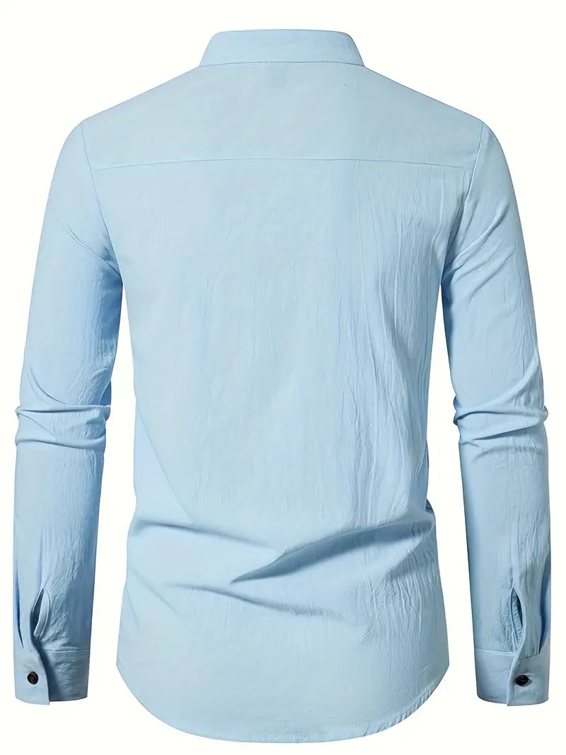 Enzo - Stylish Long Sleeve Linen Shirt for Any Occasion