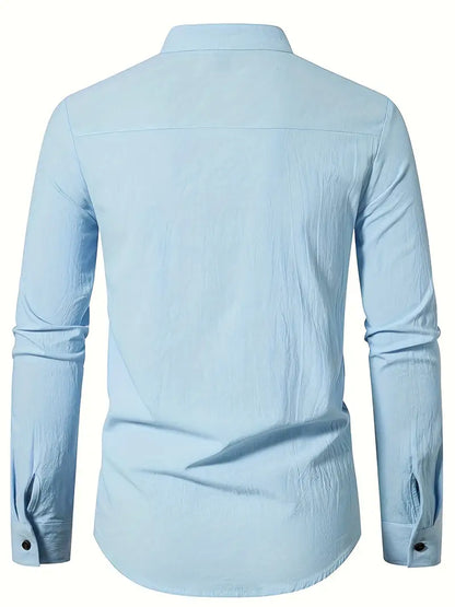 Enzo - Stylish Long Sleeve Linen Shirt for Any Occasion