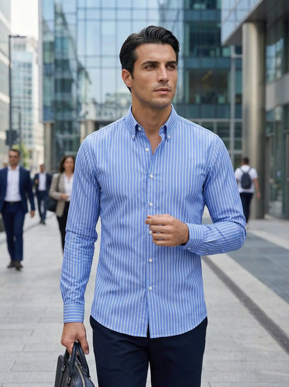 Hugo Striped Cotton Shirt for Smart-Casual Occasions