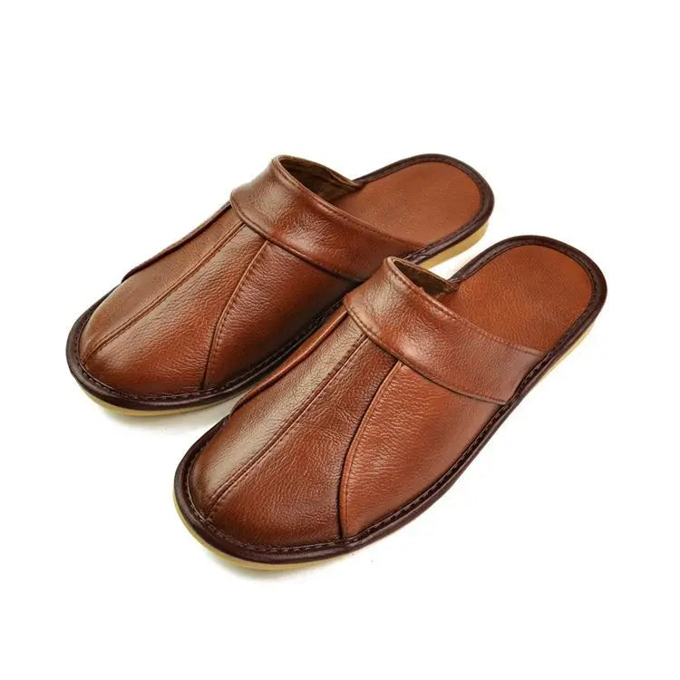 The Dumbarton Men's Leather Mule Relaxed House Shoes